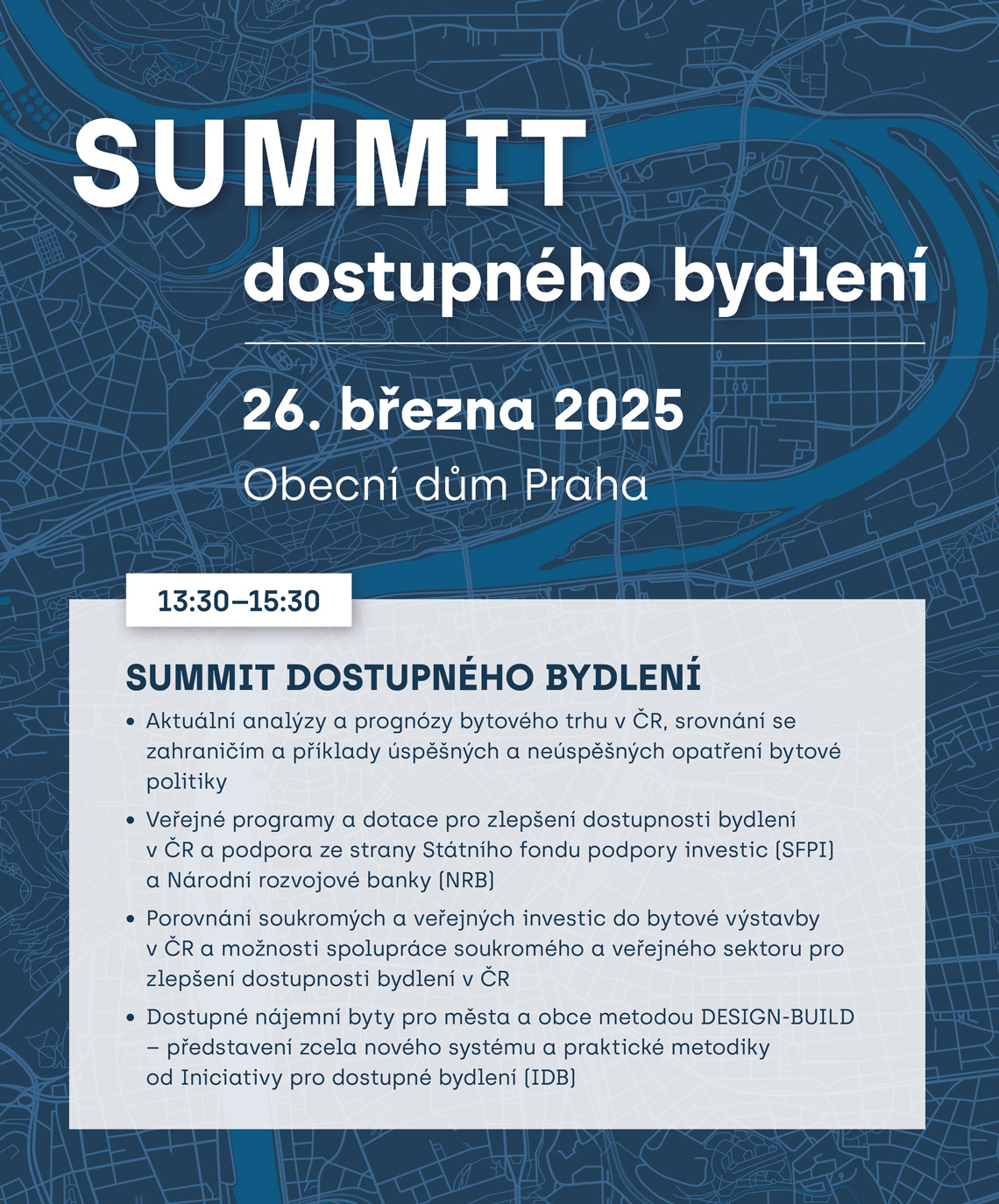 Summit dostupného bydlení - 26. září 2025, Obecní dům Praha