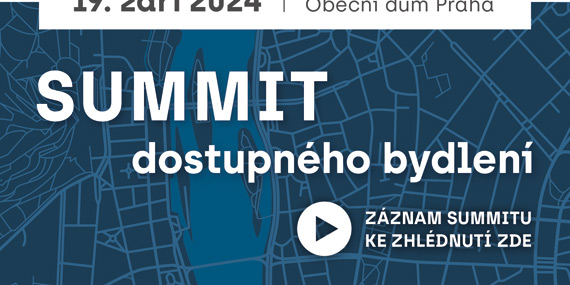 SUMMIT dostupného bydlení - 19. září 2024, 13:30-15:30 hod., Obecní dům Praha